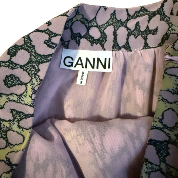 GANNI Animal Print Mini Skirt Size 34 - Picture 2 of 5